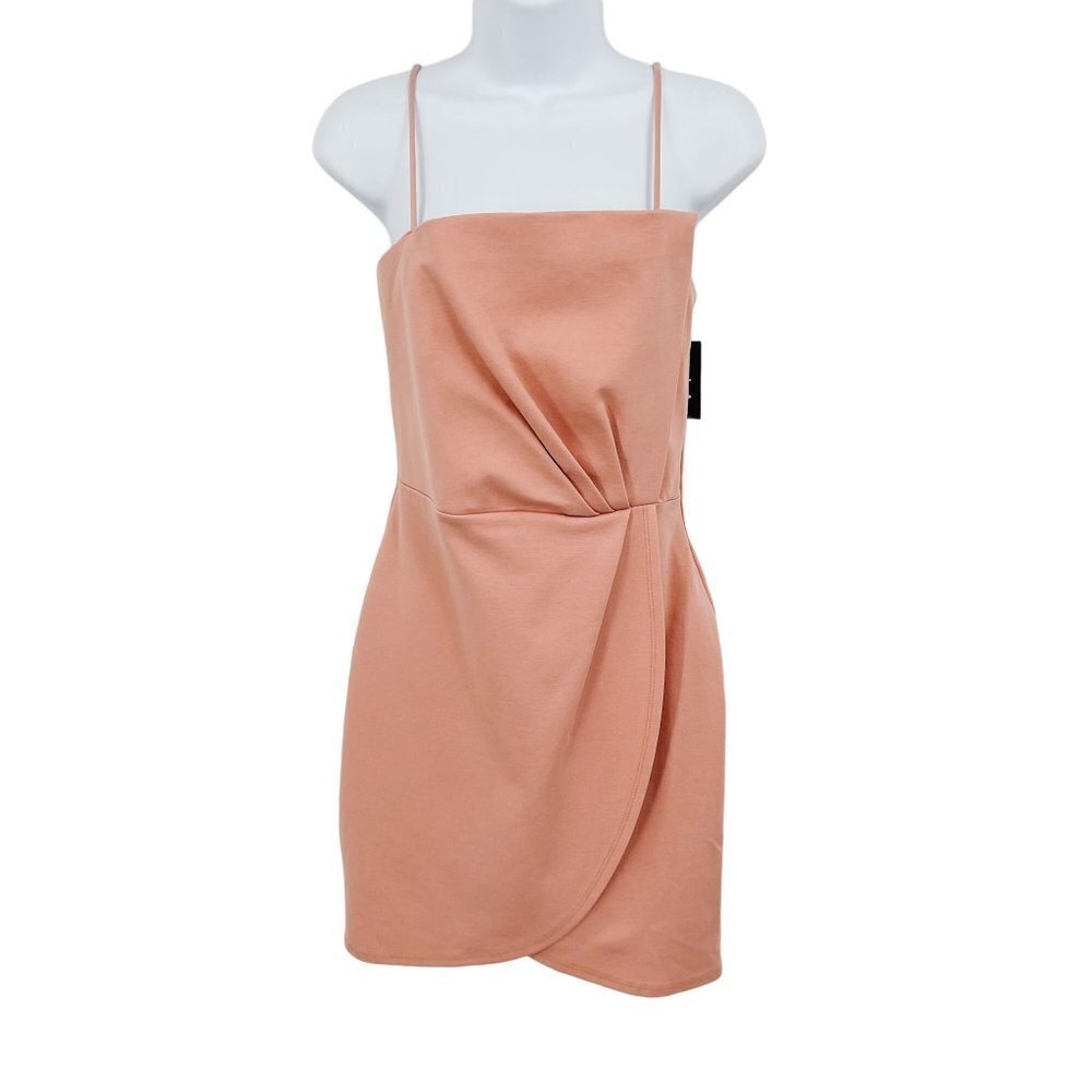 Lulus Drinks On Me Mauve Pink Sleeveless Pleated Bodycon Mini Dress Small - Picture 4 of 10